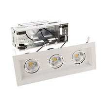 Load image into Gallery viewer, Mini Multiple Spots 3 Light LED Recessed Light Kit in White (Remodel).
