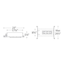 Load image into Gallery viewer, Mini Multiple Spots 3 Light LED Recessed Light Kit - line drawing.
