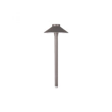 Load image into Gallery viewer, Mini Tiki LED Path Light in Black on Aluminum.
