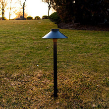Load image into Gallery viewer, Mini Tiki LED Path Light in outside area.
