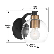Load image into Gallery viewer, Keyport Bath Wall Light - line drawing.
