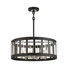 Load image into Gallery viewer, Majestic Splendor Drum Pendant Light in Detail.
