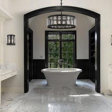 Load image into Gallery viewer, Majestic Splendor Drum Pendant Light in dining room.
