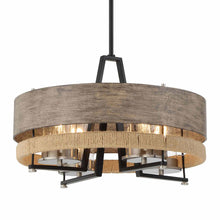 Load image into Gallery viewer, Silver Creek Drum Pendant Light in Detail.
