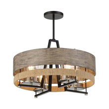 Load image into Gallery viewer, Silver Creek Drum Pendant Light in Detail.

