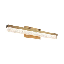 Load image into Gallery viewer, Minx LED Bath Vanity Light in Medium/Aged Brass.
