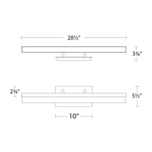 Load image into Gallery viewer, Minx LED Bath Vanity Light- line drawing.
