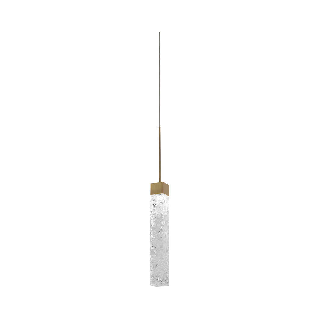 Minx LED Pendant Light in 1-Light/Aged Brass.