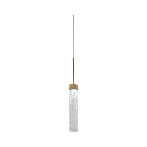 Minx LED Pendant Light in Bronze and Frosted.