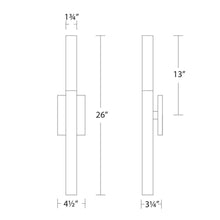 Load image into Gallery viewer, Minx LED Wall Light- line drawing.
