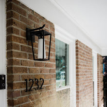 Load image into Gallery viewer, Mission Beach Outdoor Wall Sconce in Outdoor Area.
