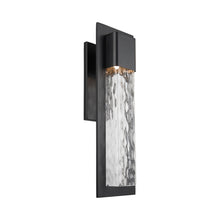 Load image into Gallery viewer, Mist Outdoor LED Wall Light in Large/Black.
