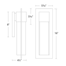 Load image into Gallery viewer, Mist Outdoor LED Wall Light- line drawing.
