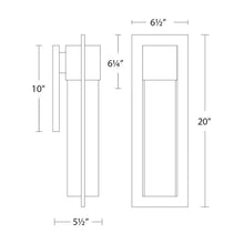 Load image into Gallery viewer, Mist Outdoor LED Wall Light- line drawing.
