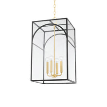 Load image into Gallery viewer, Addison Pendant Light in Aged Brass/Textured Black (Large).

