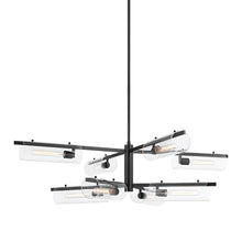 Load image into Gallery viewer, Ariel Chandelier in Soft Black (8-Light).
