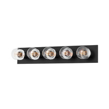Load image into Gallery viewer, Brandi Bath Vanity Light in Polished Chrome/Soft Black (5-Light).
