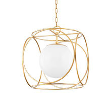 Load image into Gallery viewer, Claire Pendant Light in Vintage Gold Leaf (Large).
