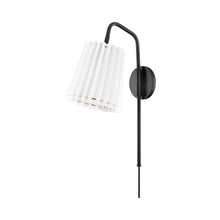 Load image into Gallery viewer, Demi Plug-In Wall Light in Soft Black.

