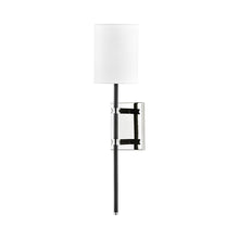 Load image into Gallery viewer, Denise Wall Light in Polished Nickel/Black.
