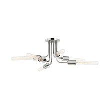 Load image into Gallery viewer, Donny Semi Flush Mount Ceiling Light in Polished Nickel.
