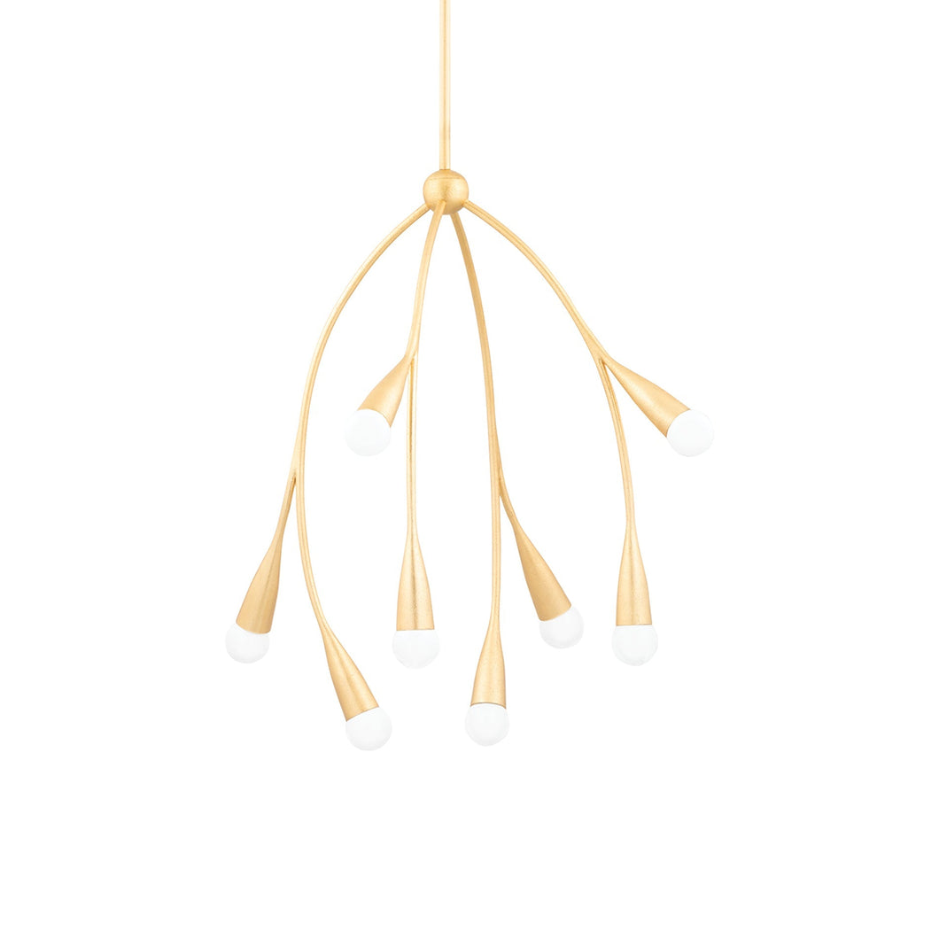Elsa Chandelier in Gold Leaf.