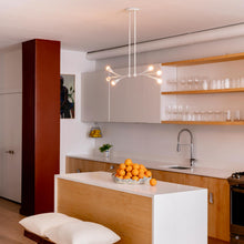 Load image into Gallery viewer, Elsa Linear Pendant Light in kitchen.
