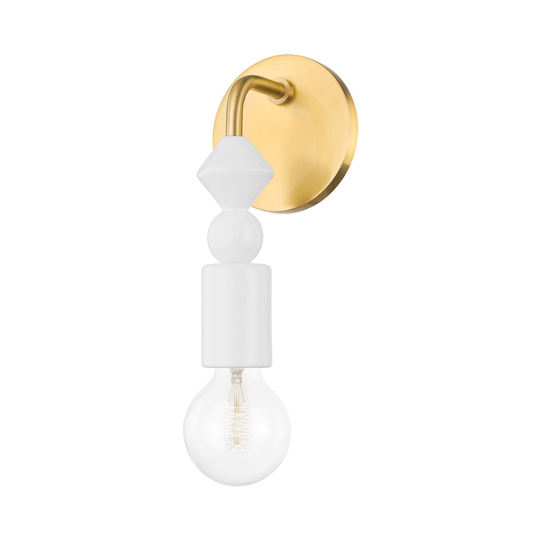 Flora Wall Light in Aged Brass (1-Light).