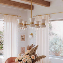 Load image into Gallery viewer, Gillian Chandelier in dining room.
