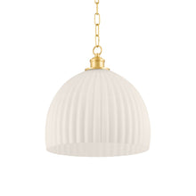 Load image into Gallery viewer, Haisley Pendant Light in Aged Brass (Large).
