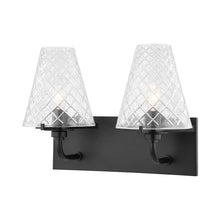 Load image into Gallery viewer, Irene Bath Vanity Wall Light in Soft Black (2-Light).
