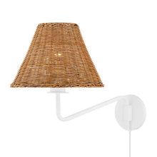Load image into Gallery viewer, Issa Plug-In Wall Light in Texture White.
