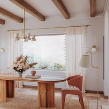 Load image into Gallery viewer, Jaimee Floor Lamp in dining room.
