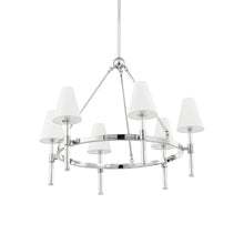 Load image into Gallery viewer, Janelle Chandelier in Polished Nickel.
