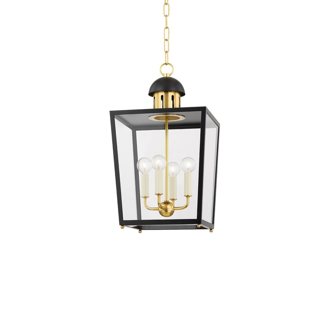 June Pendant Light in Aged Brass/Black (Small).