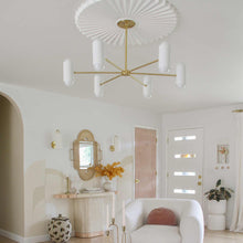 Load image into Gallery viewer, Kira Chandelier in living room.
