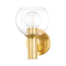 Load image into Gallery viewer, Leslie Bath Vanity Light in Aged Brass (1-Light).
