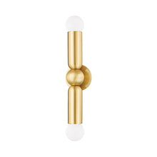 Load image into Gallery viewer, Lolly Wall Light in Aged Brass (2-Light).
