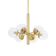 Load image into Gallery viewer, Meadow Chandelier in Aged Brass (6-Light).
