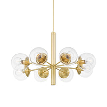 Load image into Gallery viewer, Meadow Chandelier in Aged Brass (8-Light).
