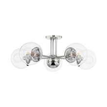 Load image into Gallery viewer, Meadow Semi Flush Ceiling Light in Polished Nickel.
