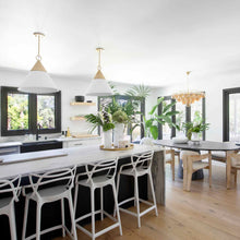 Load image into Gallery viewer, Mica Pendant Light in kitchen.
