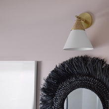 Load image into Gallery viewer, Mica Wall Light in bathroom.
