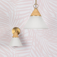 Load image into Gallery viewer, Mica Wall Light in Detail.
