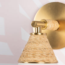 Load image into Gallery viewer, Mica Wall Light in Detail.
