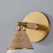 Load image into Gallery viewer, Mica Wall Light in Detail.
