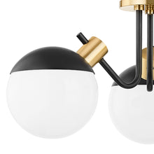 Load image into Gallery viewer, Miranda LED Semi Flush Ceiling Light in Detail.
