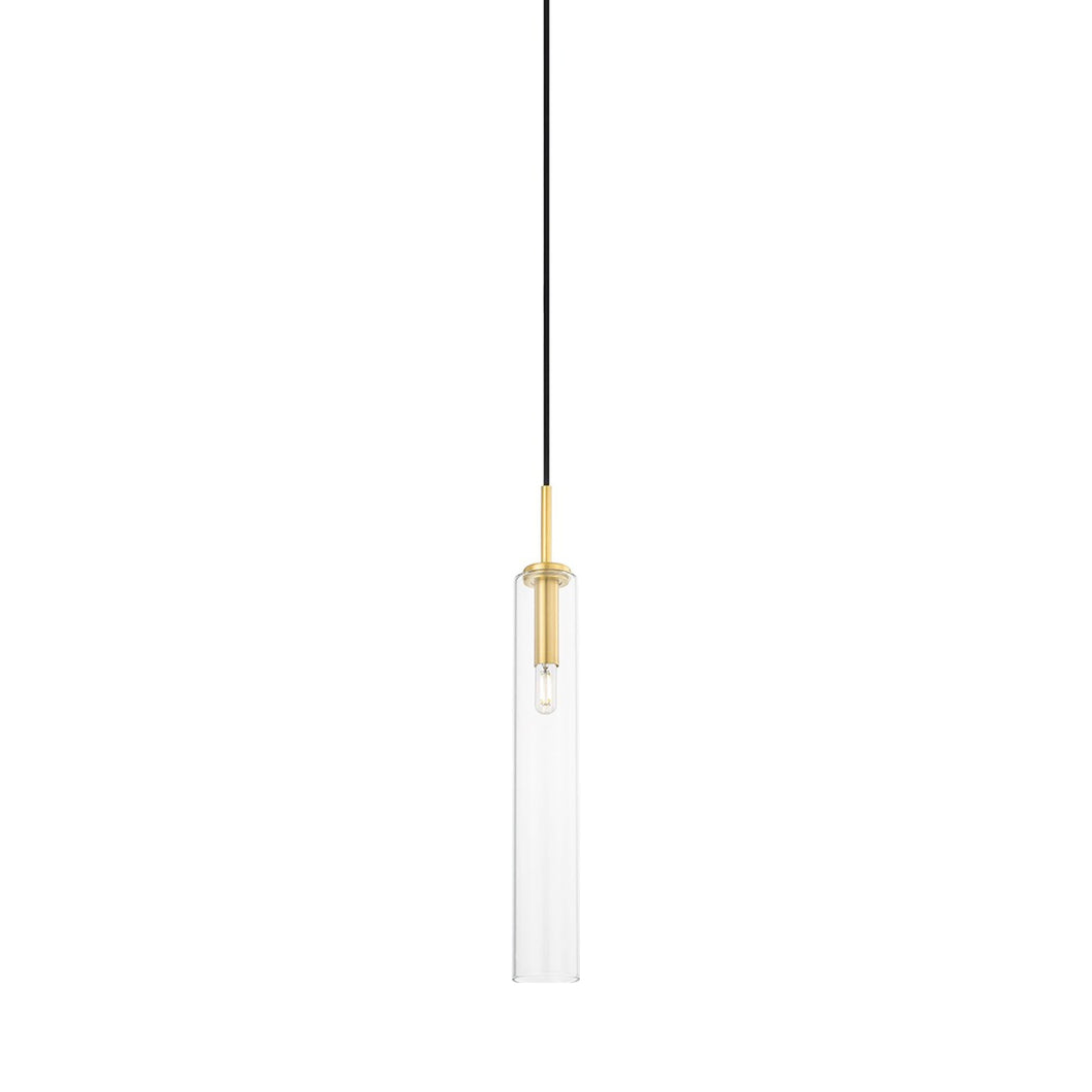 Nyah Pendant Lightin in Aged Brass (Small).