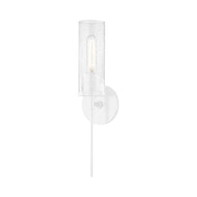 Load image into Gallery viewer, Olivia Wall Light in Soft White/Glass.
