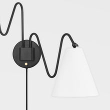 Load image into Gallery viewer, Onda Plug-In Wall Light in Detail.
